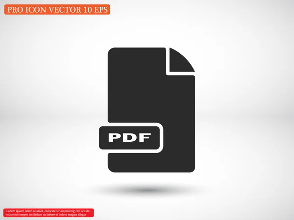 Pdf-fil format ikon — Stock vektor