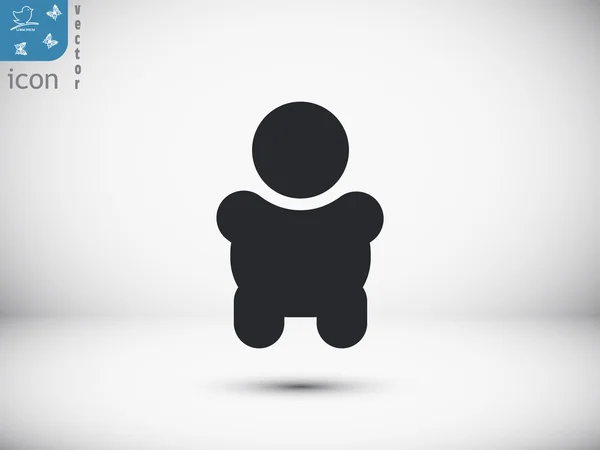 Icône silhouette bébé — Image vectorielle
