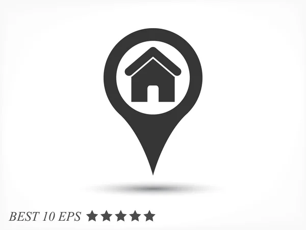 Nawigacji dom ikona — Wektor stockowy