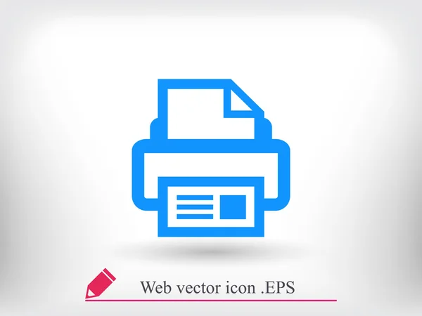 Значок кнопки принтера — стоковый вектор