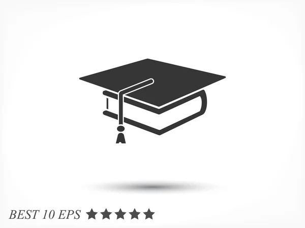 Livre et chapeau de graduation — Image vectorielle