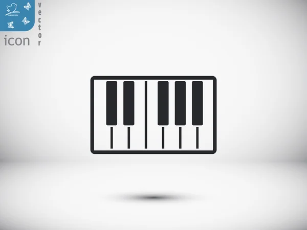 Piano teclado icono — Archivo Imágenes Vectoriales