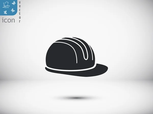 Icona del cappello rigido di sicurezza - icona vettoriale nera — Vettoriale Stock