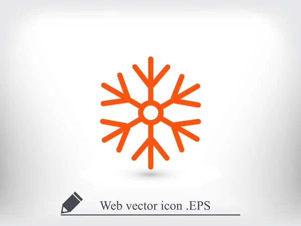 Icono de silueta de copo de nieve — Archivo Imágenes Vectoriales