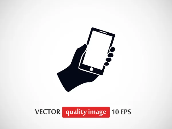 Mobile phone in hand — Stock Vector