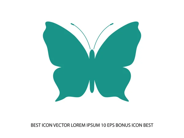 Farfalla Icona della silhouette — Vettoriale Stock