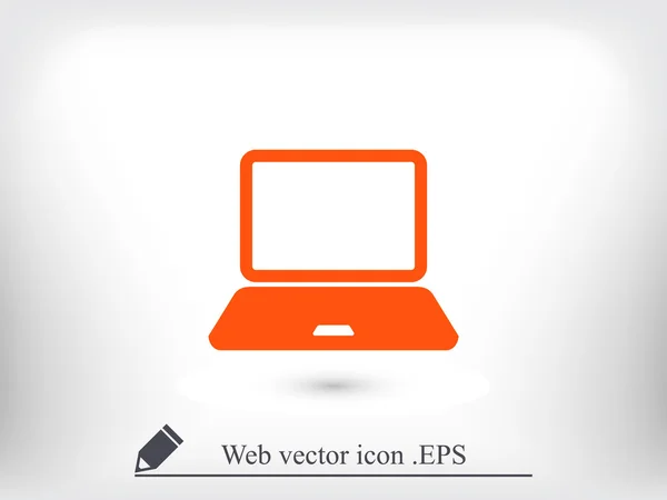 Elektronische Ikone am Laptop — Stockvektor