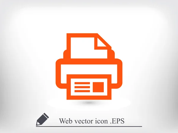 Ikona przycisku drukarki — Wektor stockowy