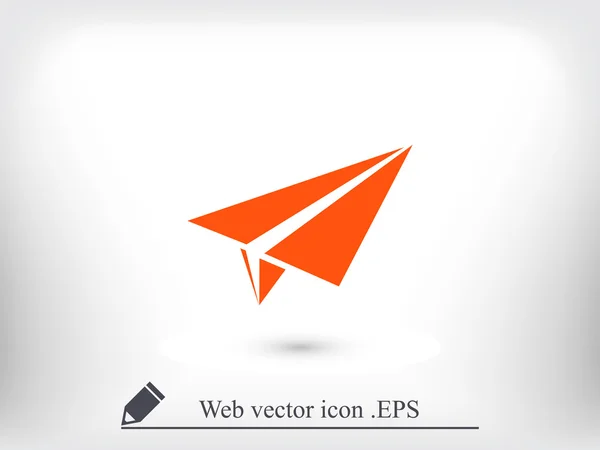 Icono de avión de papel — Vector de stock