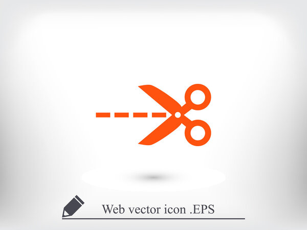 Scissors silhouette icon