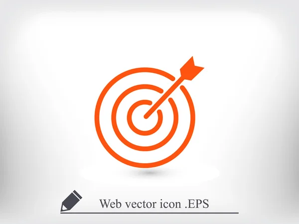 Fléchette dans l'icône cible — Image vectorielle