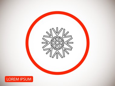 Kar tanesi siluet simge