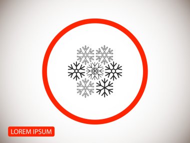 Kar tanesi siluet simge