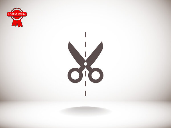 Иконка силуэта ножниц
