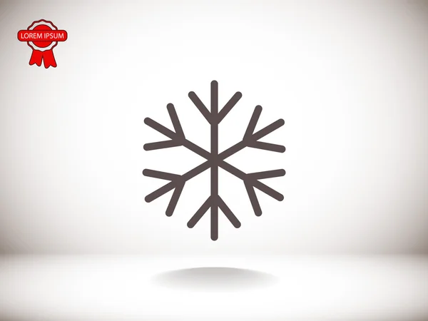 Schneeflockensilhouette Ikone — Stockvektor