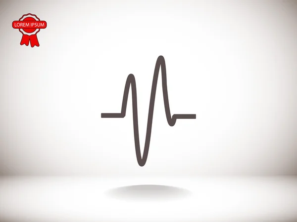 Icône de ligne de cardiogramme — Image vectorielle