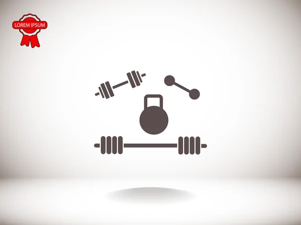 Barbell and dumbbells icon — Stock Vector