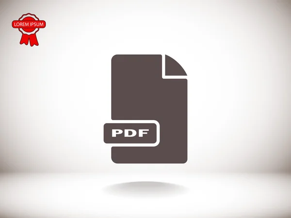 Ícone de formato de arquivo pdf — Vetor de Stock