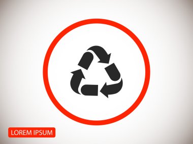 Eko geri dönüşüm simgesini