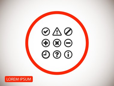 bilgi ve bildirim simgeleri