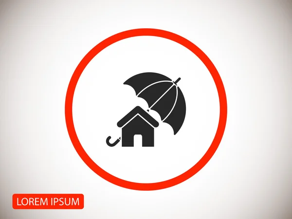 傘の保護の家 — ストックベクタ