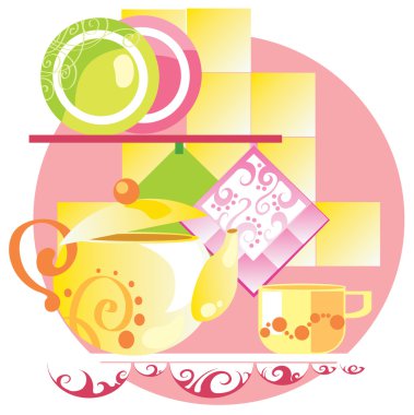 Mutfak iç çaydanlık ve plakaları