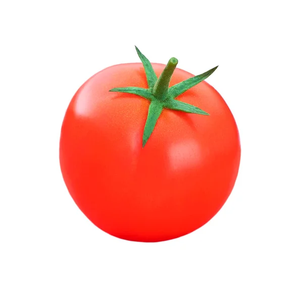 白い背景に赤いトマトが1つ — ストック写真