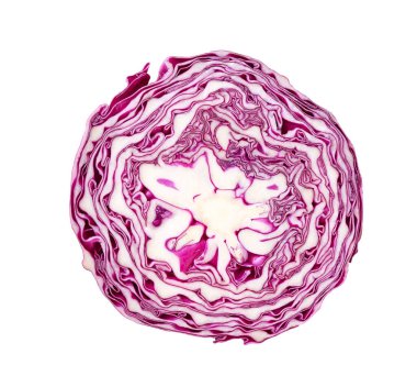 Makro mor lahana dokusu kapanıyor. Kırmızı lahana arka planının kesitleri.