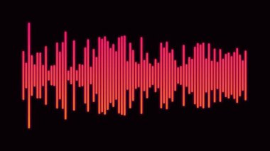 Kırmızı Neon Ses Dengeleyici Dalga Biçimi Döngüsü