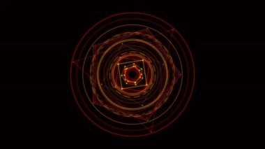 Turuncu Ateş Sihirli Çember Yükleme Ekran Döngüsü
