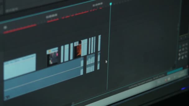 Videoredigering på en dator — Stockvideo