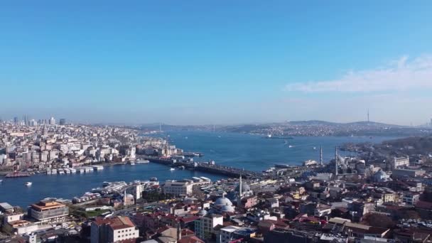 Κωνσταντινούπολη. Τουρκία. Βόσπορος. Αεροφωτογραφία. — Αρχείο Βίντεο