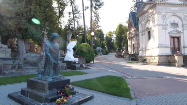 リヴィウの古代リュチャコフ墓地 — ストック動画