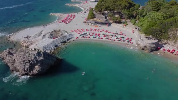 Sveti Nikola Island Fotografía aérea — Vídeo de stock