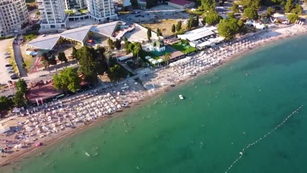 The Budva Riviera. Aerial photography — Stock Video