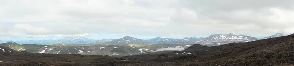 Paisaje Montaña Excursión Fascinante Kamchatka Tierra Los Volcanes Escalada Volcán — Foto de Stock