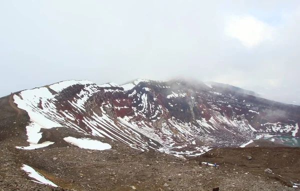 Fascinating Journey Kamchatka Peninsula Land Volcanoes Geysers Climbing Gorely Volcano — Stock Photo, Image