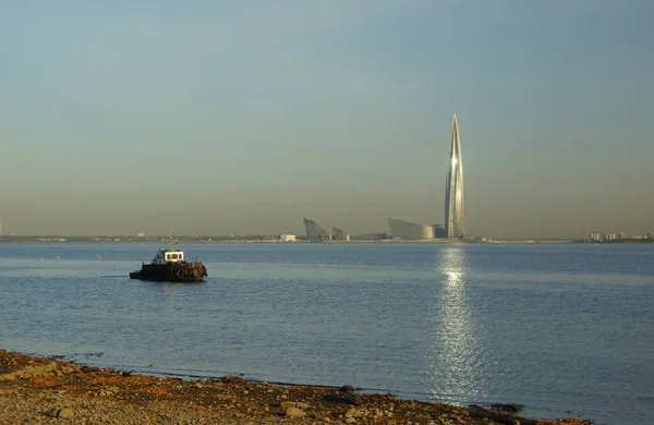 Wandeling Langs Oever Van Het Alluviale Grondgebied Van Vasilievsky Island — Stockfoto