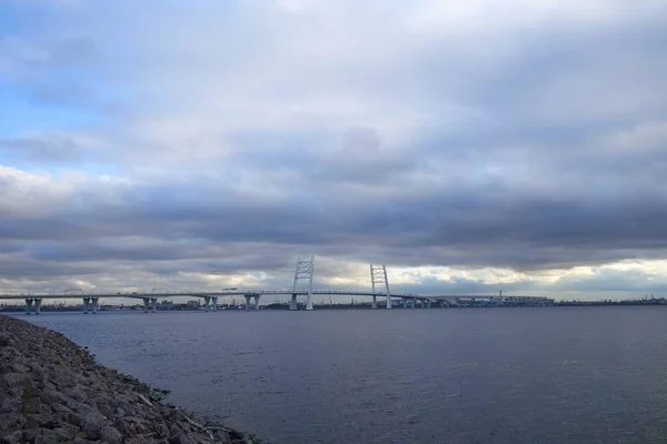 Zomer Avond Een Uitzicht Golf Van Finland Vanaf Alluviale Gebieden — Stockfoto