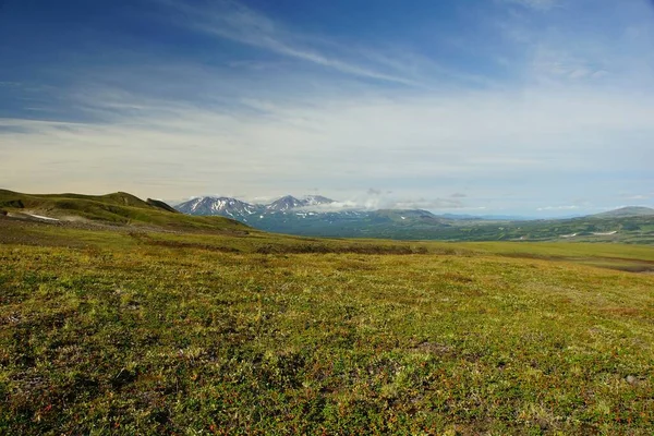 Úžasné Krajiny Zemi Medvědů Sopek Hor Ráno Trekking Sopku Mutnovsky — Stock fotografie