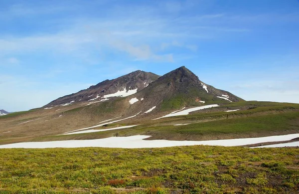 Erstaunliche Landschaften Land Der Bären Vulkane Und Berge Morgen Und — Stockfoto