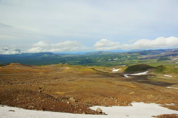 Erstaunliche Landschaften Land Der Bären Vulkane Und Berge Morgen Und — Stockfoto