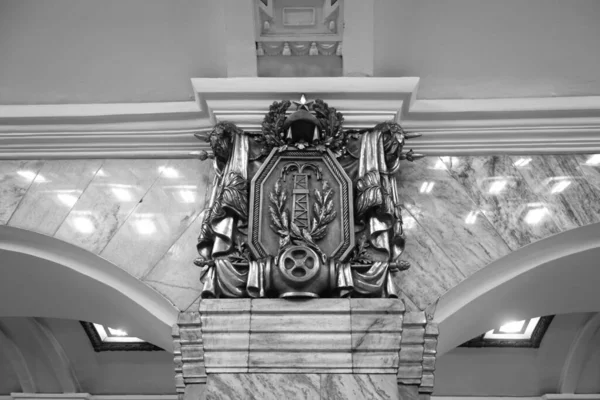 Fragment Van Het Interieur Van Het Metrostation Kirovskiy Zavod Petersburg — Stockfoto