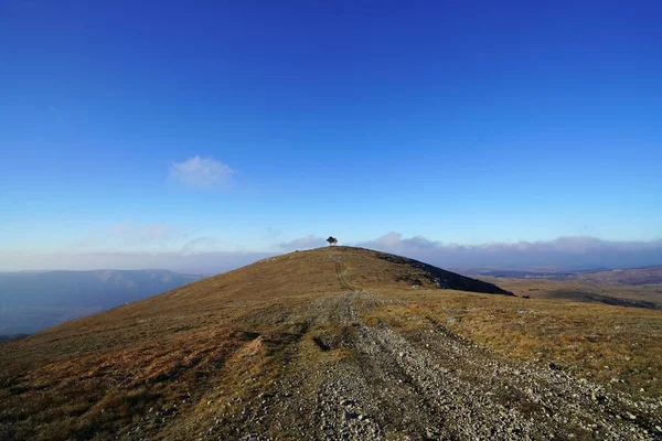 Vacker Natur Varm Höstkväll Och Fascinerande Fjällvandring — Stockfoto