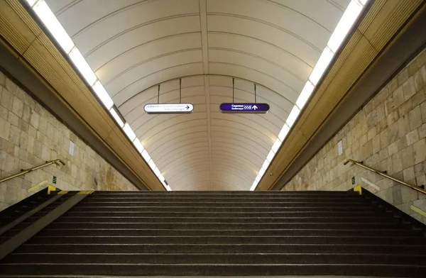 Fragmento Interior Estação Metro Sennaya Ploschad — Fotografia de Stock