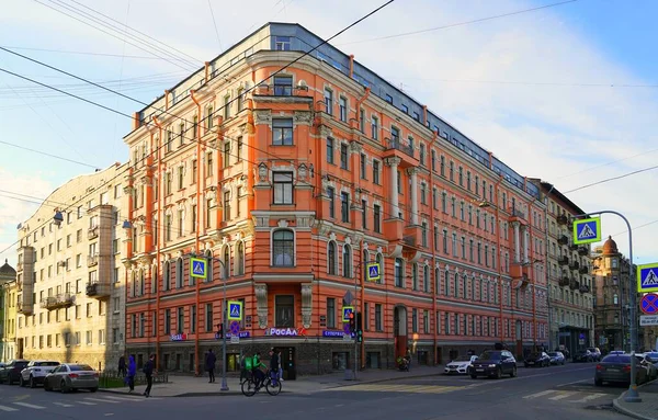 Decoración Arquitectónica Fachada Estilo Art Nouveau Calle Mytninskaya —  Fotos de Stock