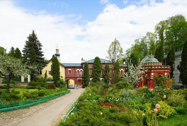 May Trip Holy Dormition Pskov Pechersky Monastery — Stock Photo, Image