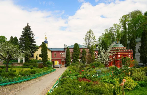 May Trip Holy Dormition Pskov Pechersky Monastery — Stock Photo, Image