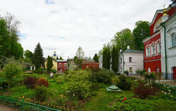 May Trip Holy Dormition Pskov Pechersky Monastery — Stock Photo, Image