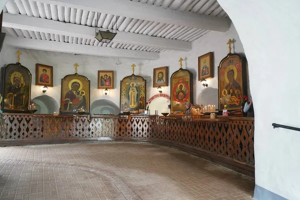 May Trip Holy Dormition Pskov Pechersky Monastery — Stock Photo, Image